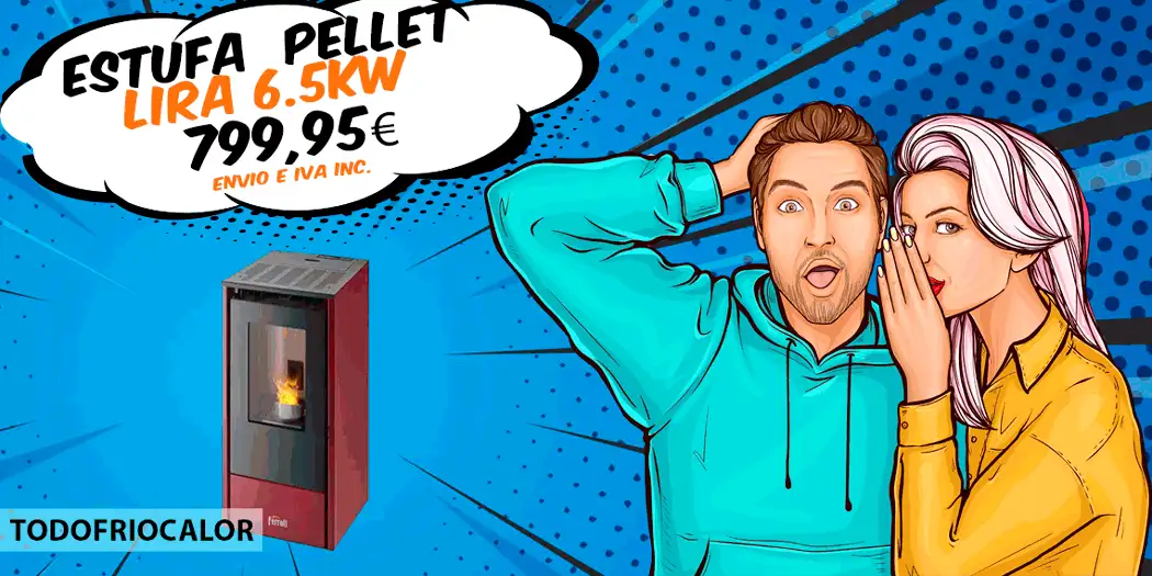 Última unidad estufa pellet Lira 6.5kw de Ferroli