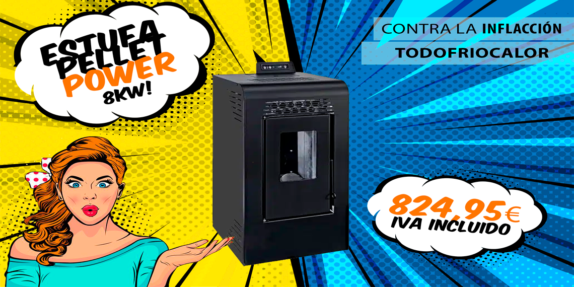 Outlet ultima unidad estufe pellet Power 8kw de Eider Biomasa